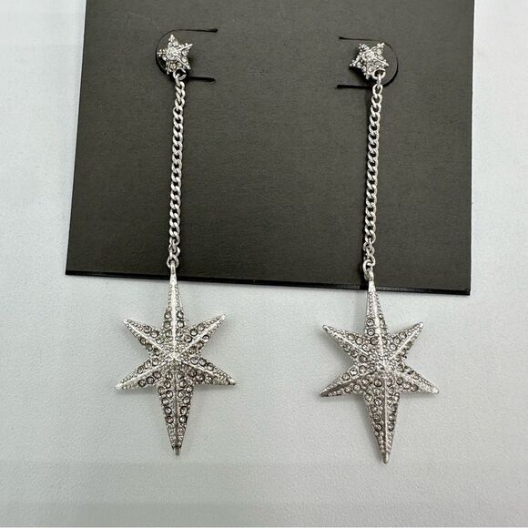 ~All Saints Starburst Statement Linear Earrings NWT - Picture 4 of 5
